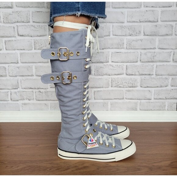 ⭐Converse Chuck Taylor All Star XXHi Buckles knee-hi 8.5 Boots Shoes Zip A11892C - Picture 3 of 11